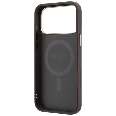 Guess Ring Stand 360 4G Classic Logo MagSafe Case for iPhone 18 Pro / 17 Pro - Brown