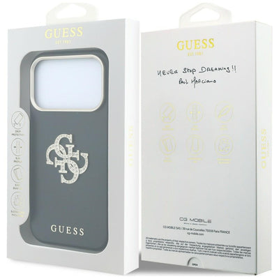 Guess Smooth & Big Strass Logo Case for iPhone 18 Pro / 17 Pro - Black