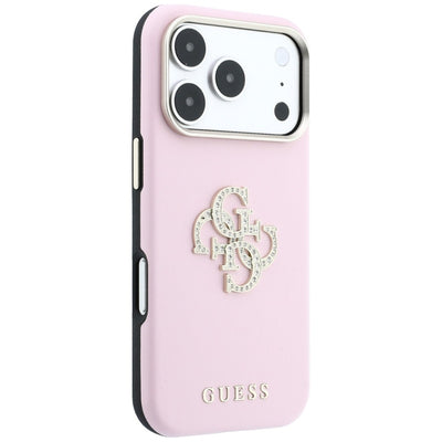 Guess Smooth & Big Strass Logo Case for iPhone 18 Pro / 17 Pro - Pink