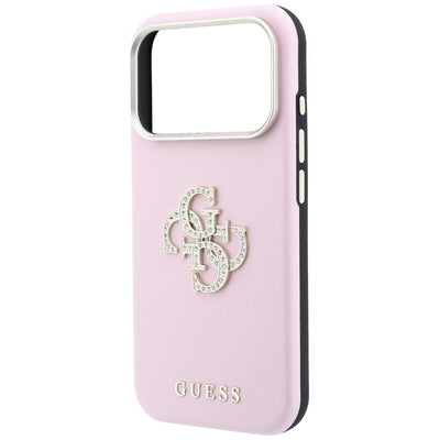 Guess Smooth & Big Strass Logo Case for iPhone 18 Pro / 17 Pro - Pink