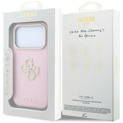 Guess Smooth & Big Strass Logo Case for iPhone 18 Pro / 17 Pro - Pink