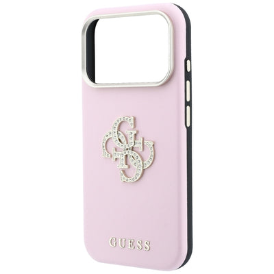 Guess Smooth & Big Strass Logo Case for iPhone 18 Pro Max / 17 Pro Max - Pink