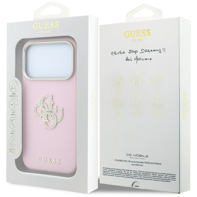 Guess Smooth & Big Strass Logo Case for iPhone 18 Pro Max / 17 Pro Max - Pink