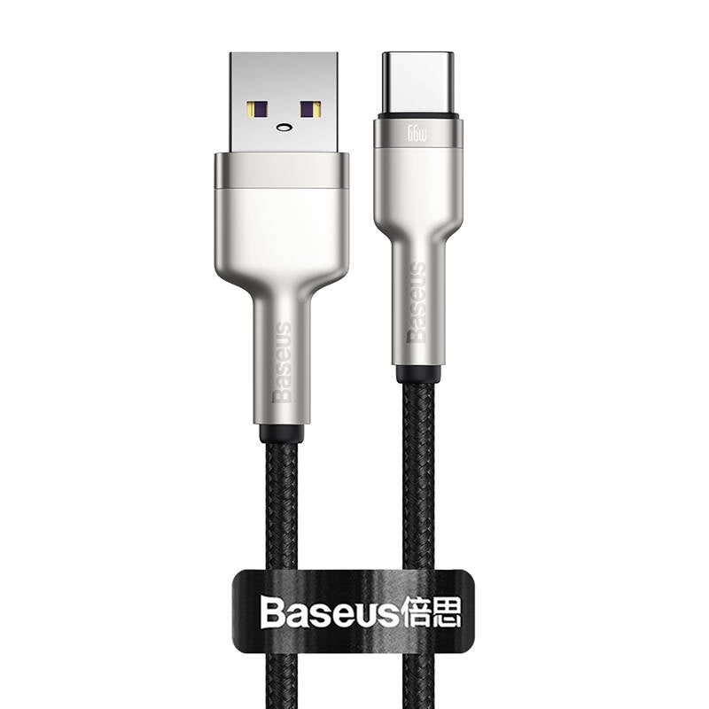 USB cable for USB-C Baseus Cafule, 66W, 0.25m (black) - Product Image 2
