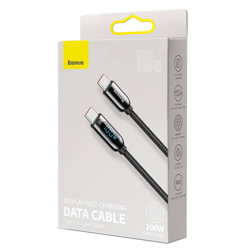 Cable USB-C to USB-C Baseus Display, 100W, 2m (black) - Product Image 5