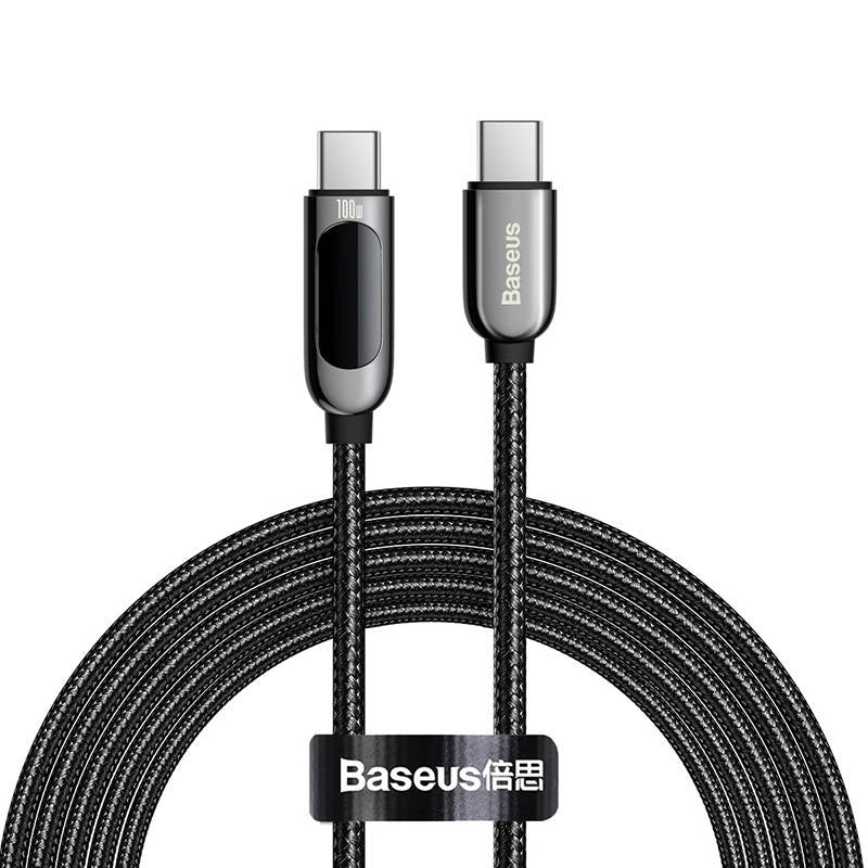 Cable USB-C to USB-C Baseus Display, 100W, 2m (black) - Product Image 2
