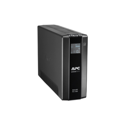 Schneider Electric APC Back-UPS Pro, tower, 230V, 8x IEC C13 outlets, AVR, LCD, user-replaceable battery | BR1300MI | 13