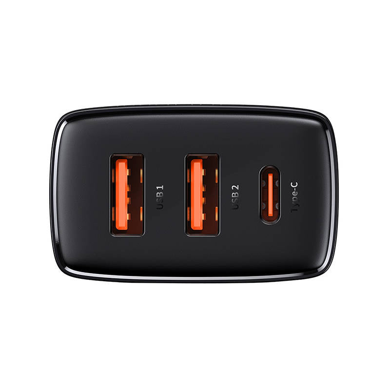 Charger Baseus Compact Quick Charger, 2xUSB, USB-C, PD, 3A, 30W (czarna) - Product Image 5
