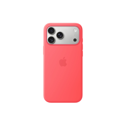 Apple iPhone 17 Pro Max Silicone Case with MagSafe – Bright Guava | Apple