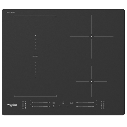 Whirlpool WF S7560NE BM | Hob | Induction | Number of burners/cooking zones 4 | Electronic | Black | Timer