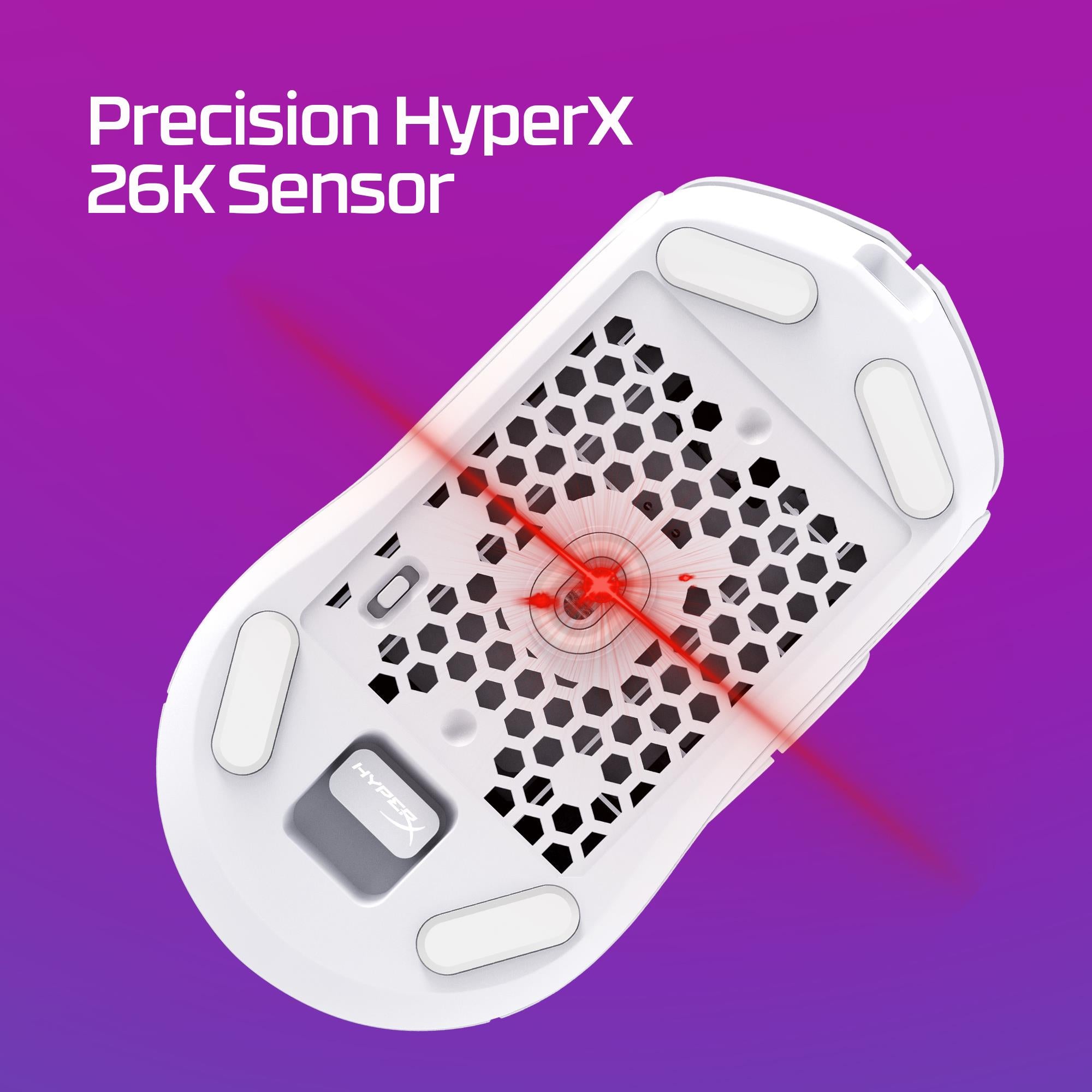 MOUSE USB OPTICAL WRL/PULSEFIRE HASTE 2 WHITE HYPERX