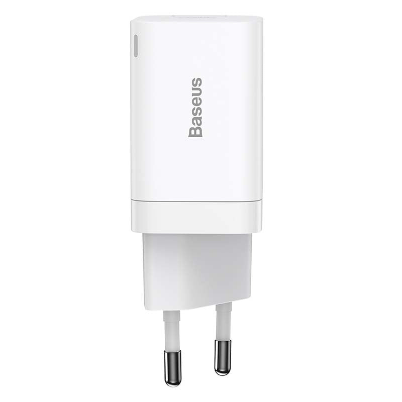 Baseus Super Si Pro Quick Charger USB + USB-C 30W (white) - Product Image 1