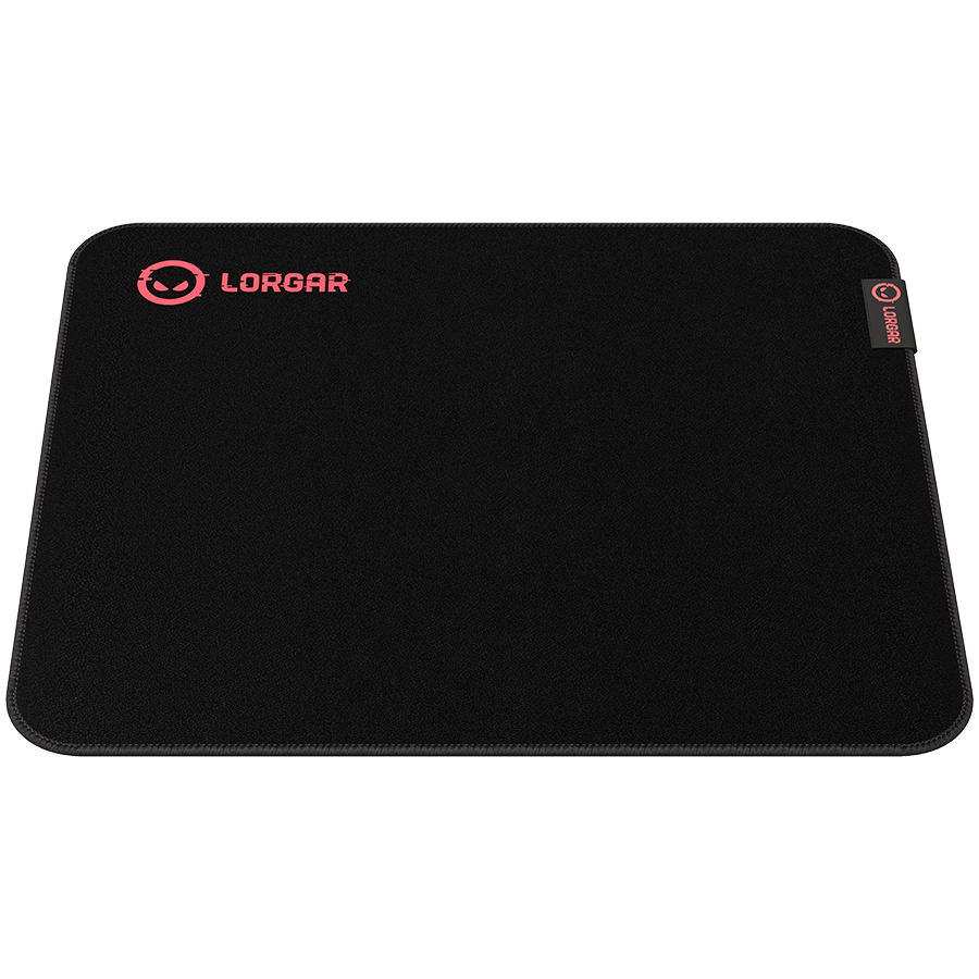 Lorgar Main 323, Gaming mouse pad, Precise control surface, Red anti-slip rubber base, size: 360mm x 300mm x 3mm, weight 0.21