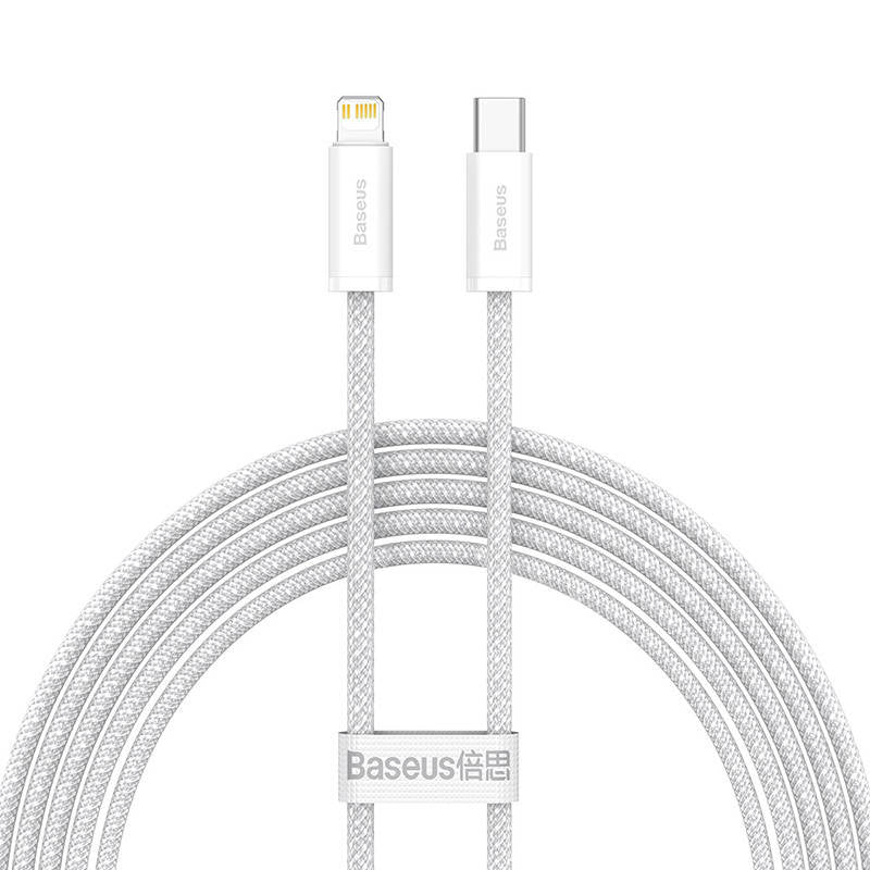 USB-C cable for Lightning Baseus Dynamic Series, 20W, 2m (white) - Product Image 2