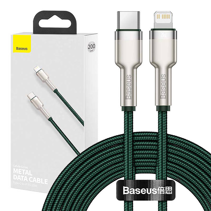 Baseus USB-C cable for Lightning 2m (green) - Product Image 1