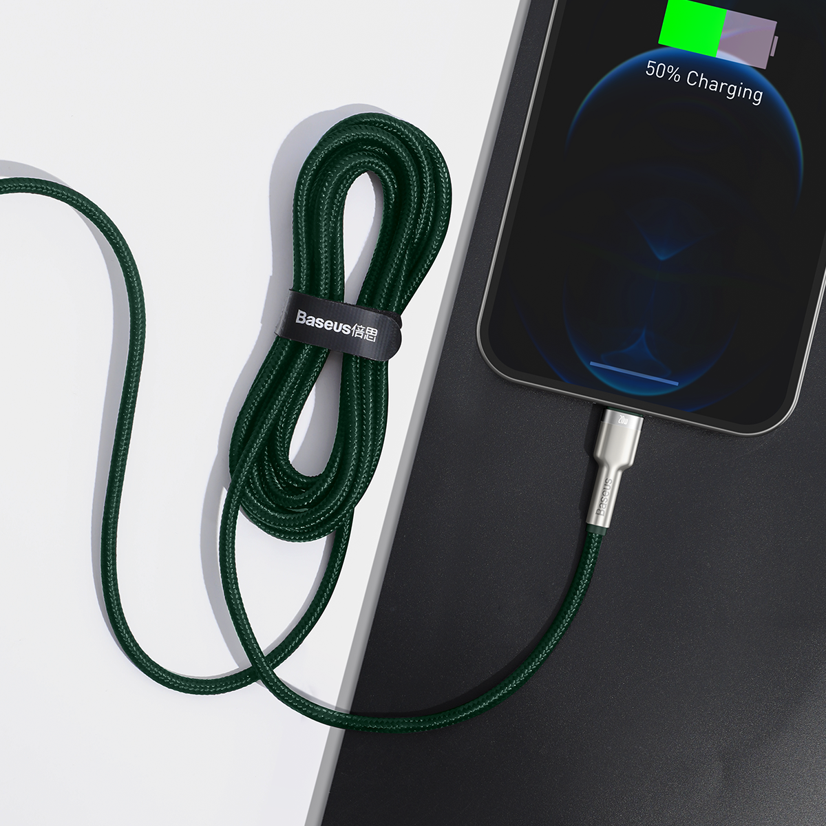 Baseus USB-C cable for Lightning 2m (green) - Product Image 9