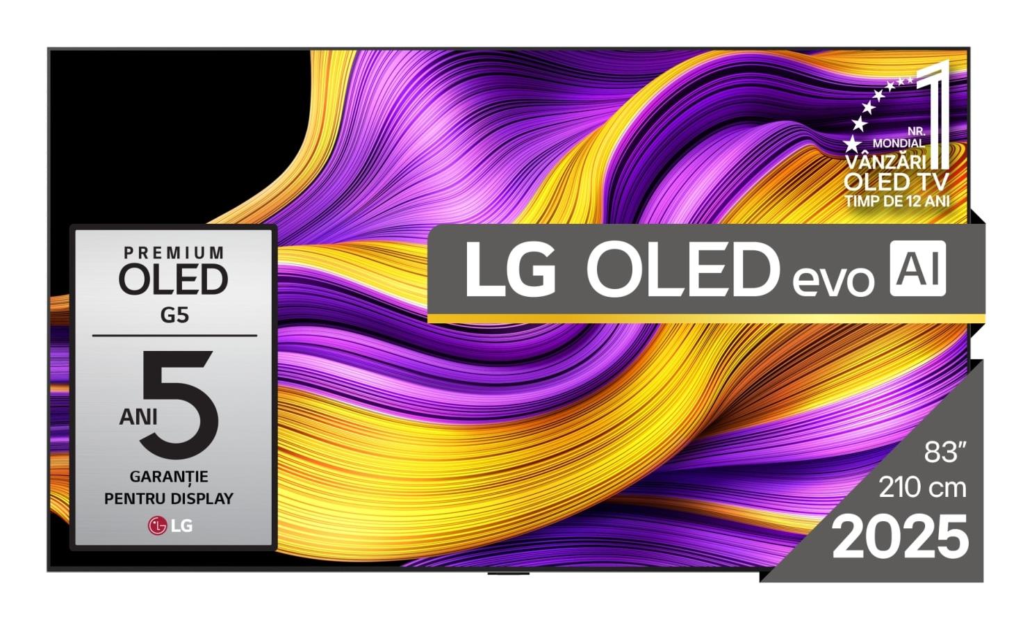 TV Set LG 83" OLED/4K/Smart 3840x2160 Wireless LAN Bluetooth webOS Black OLED83G51LW