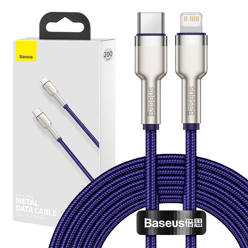 Baseus Cafule Series USB-C cable for Lightning, 20W, 2m (purple) - Product Image 1