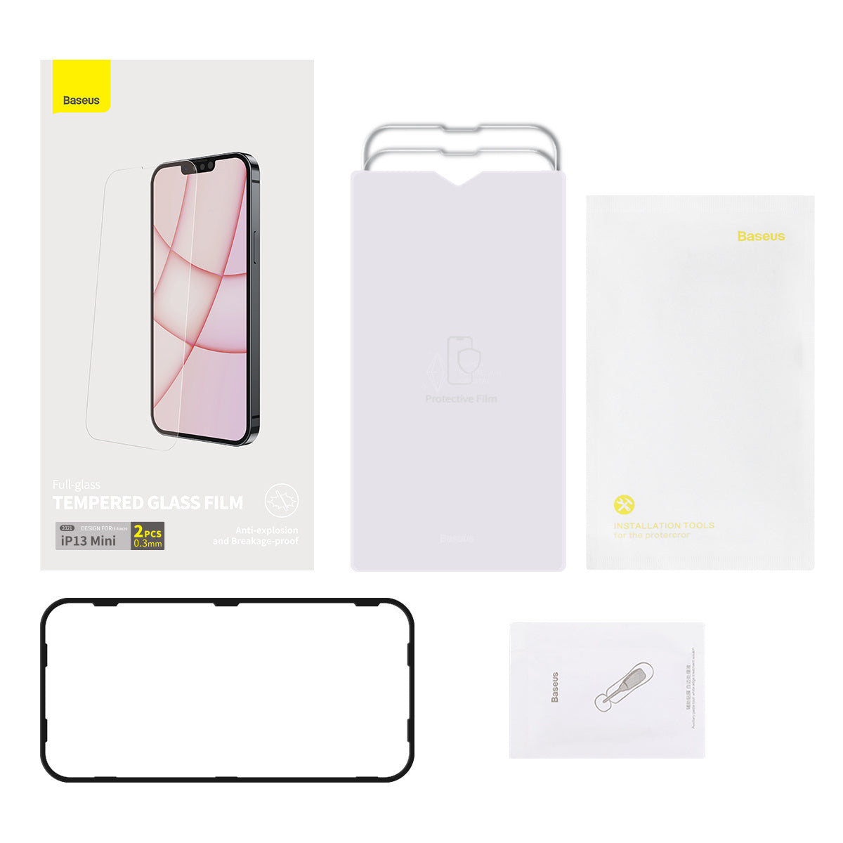 Baseus Tempered Glass 0.3mm for iPhone 13 Mini (2pcs) - Product Image 4