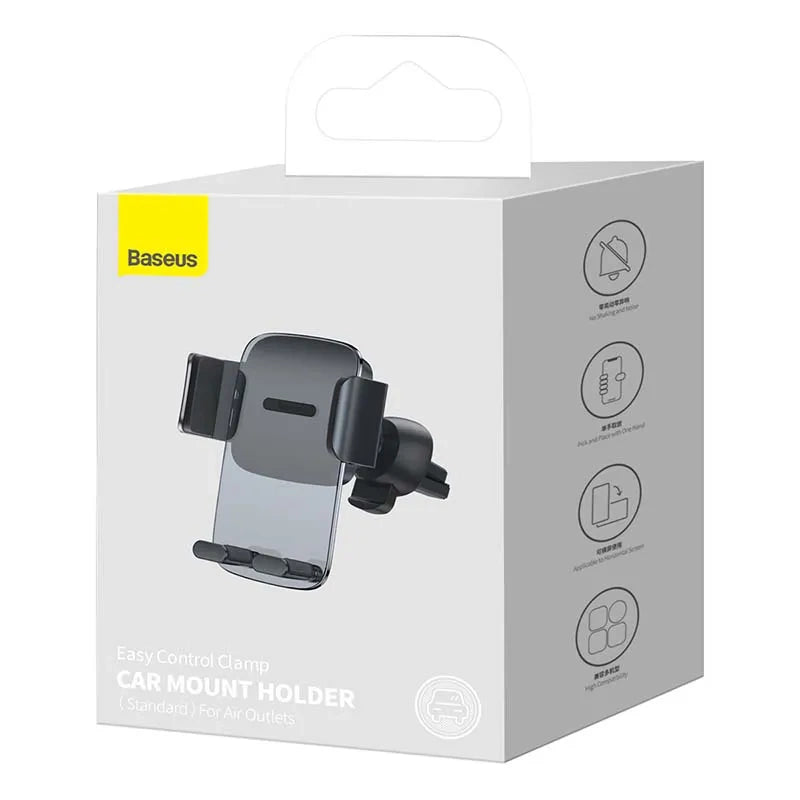 Baseus Easy Control Clamp car holder for grid (black) - Product Image 6