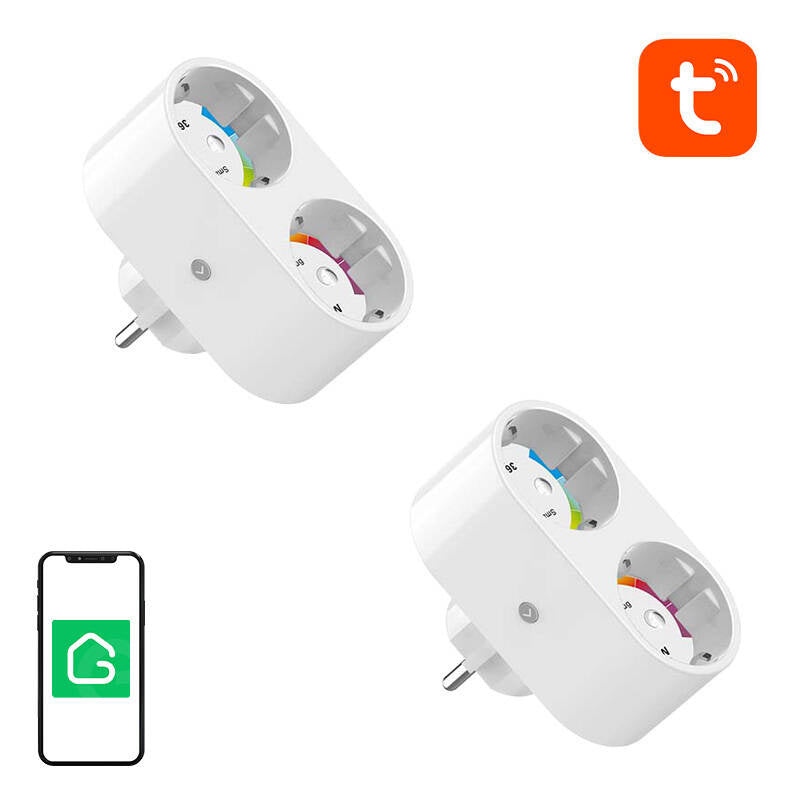 Gosund SP211 dual WiFi smart socket, 2 pieces 3500W (two-pack) Tuya - Product Image 1