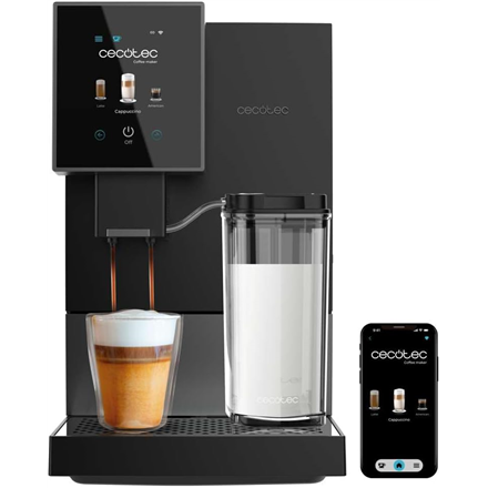 Cecotec Coffee Maker | Cremmaet Compactccino Connected | Pump pressure 19 bar | Built-in milk frother | Super-automatic