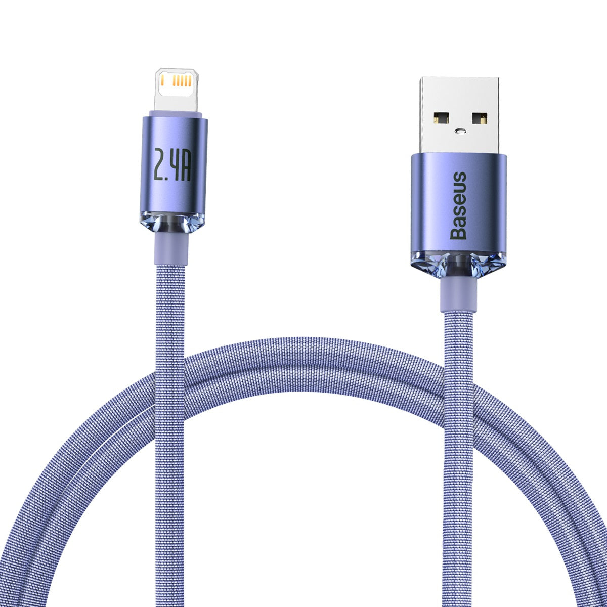 Baseus Crystal Shine cable USB to Lightning, 2.4A, 1.2m (purple) - Product Image 2