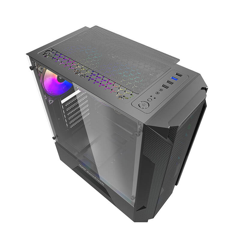 Darkflash LEO Computergehäuse (schwarz)
