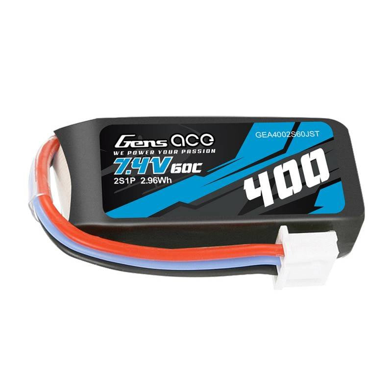 Batterie Gens Ace 400mAh 7,4V 60C 2S1P JST