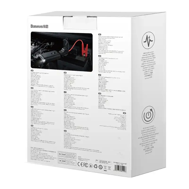 Baseus Super Energy Car Jump Starter 10000mAh, 1000A, USB (black) - Product Image 8