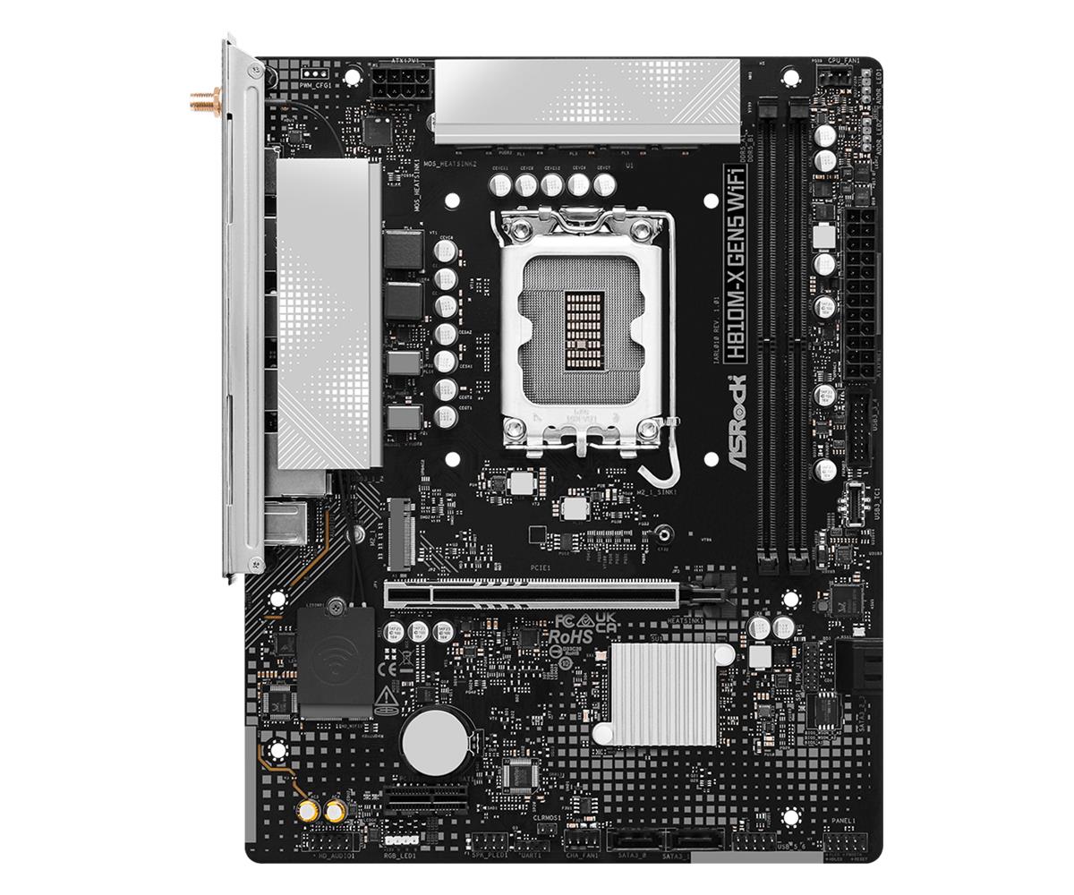 Mainboard ASROCK LGA 1851 (Socket V1) RAM DDR5-SDRAM 2xSlots H810M-XGEN5WIFI