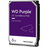 HDD Video Surveillance WD Purple 6TB CMR, 3.5'', 256MB, SATA 6Gbps, TBW: 180 — WESTERN DIGITAL