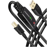 Axagon Active connection USB 2.0 A-M > B-M cable, 20 m long