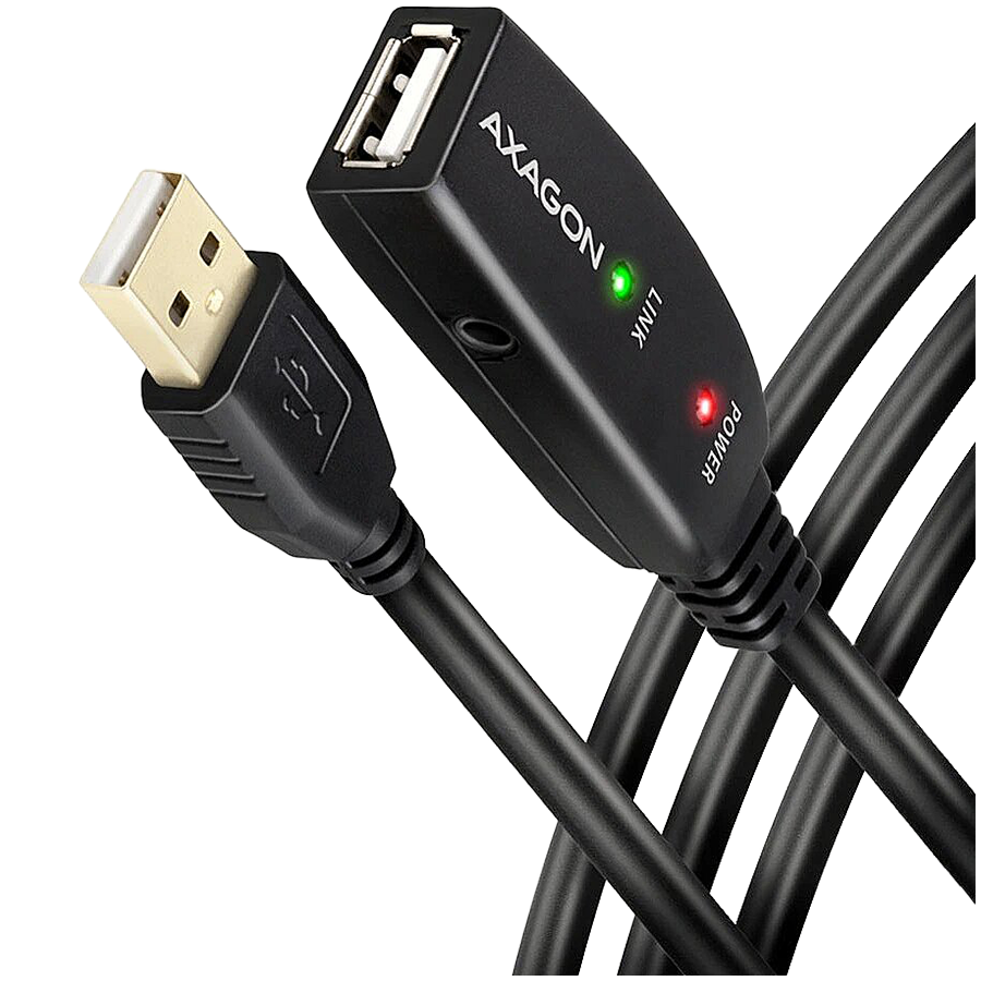 Axagon ADR-215 Active extension USB 2.0 A-M > A-F cable, 15 m long