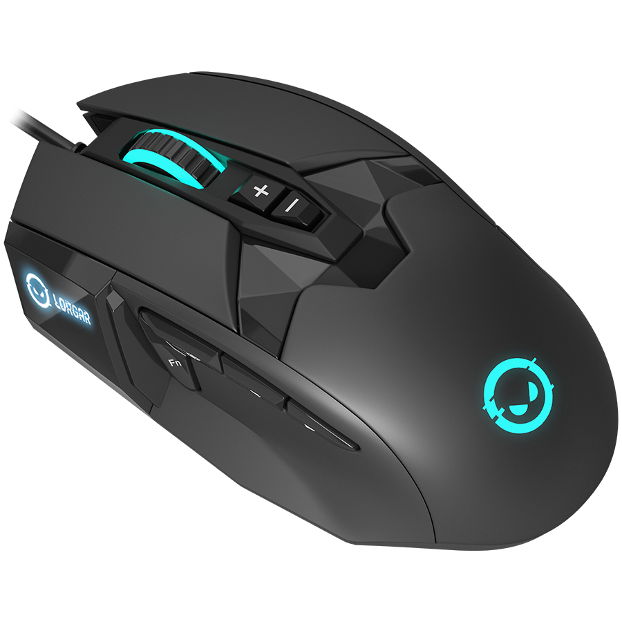 LORGAR Stricter 579, gaming mouse, 9 programmable buttons, Pixart PMW3336 sensor, DPI up to 12 000, 50 million clicks buttons