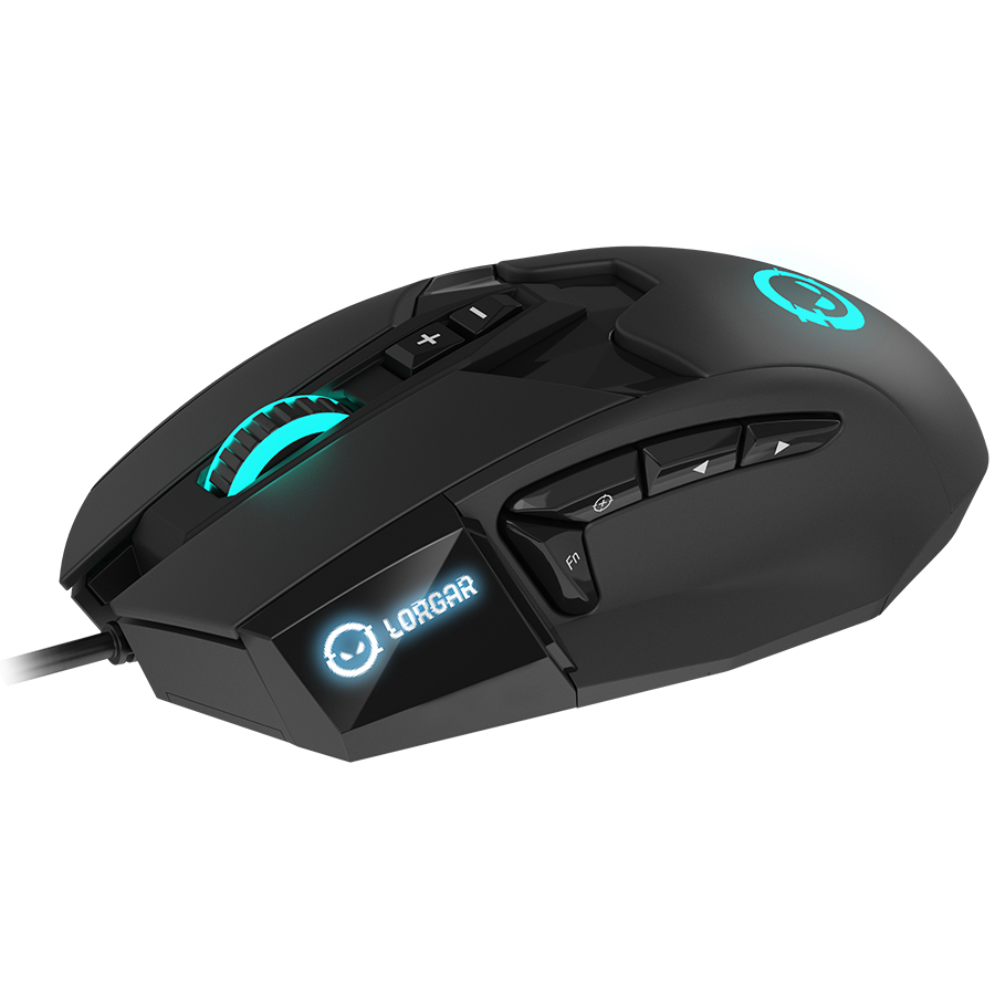 LORGAR Stricter 579, gaming mouse, 9 programmable buttons, Pixart PMW3336 sensor, DPI up to 12 000, 50 million clicks buttons