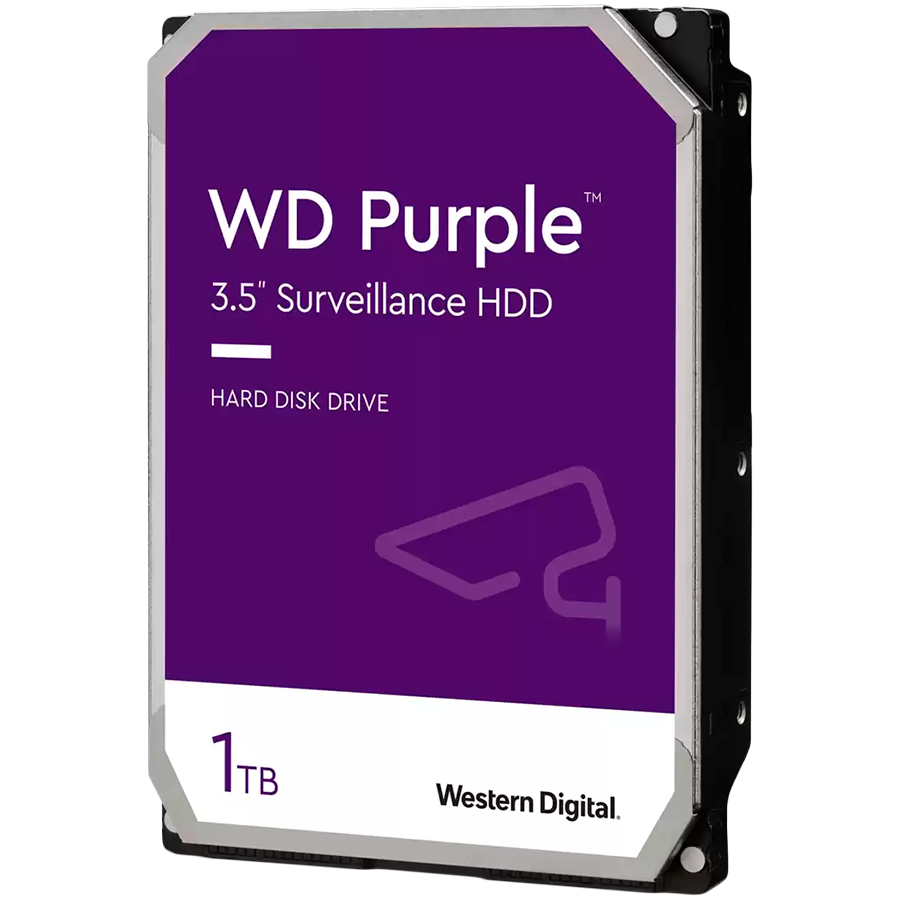 HDD AV WD Purple (3.5'', 1TB, 64MB, 5400 RPM, SATA 6 Gb/s) — WESTERN DIGITAL