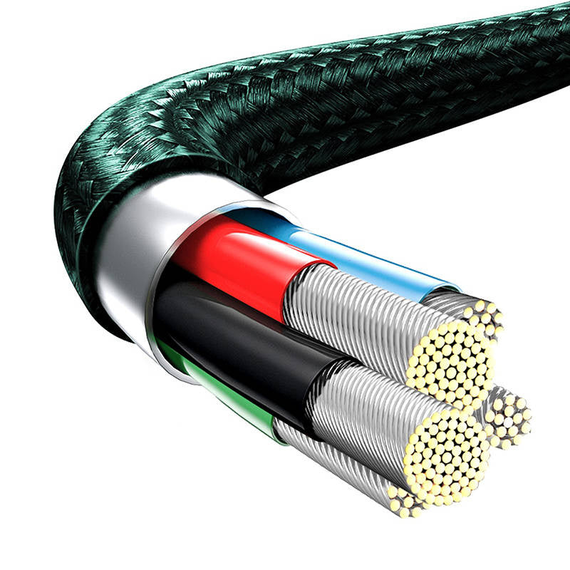 Baseus Rapid Series 3-in-1 cable USB-C For M+L+T 20W 1.5m (Green ) - Product Image 5