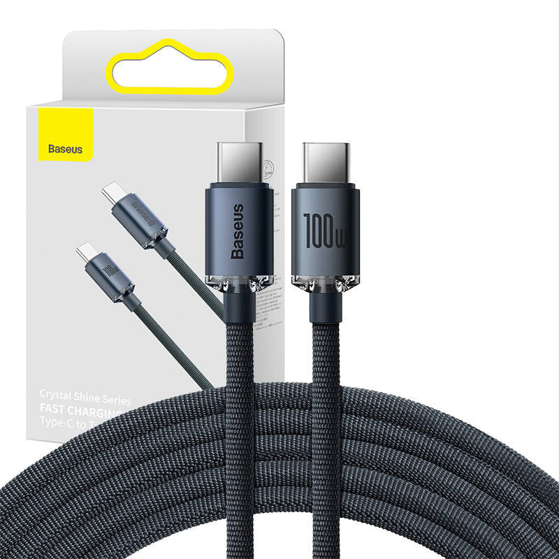 Baseus Crystal Shine cable USB-C to USB-C, 100W, 1.2m (black) - Product Image 1