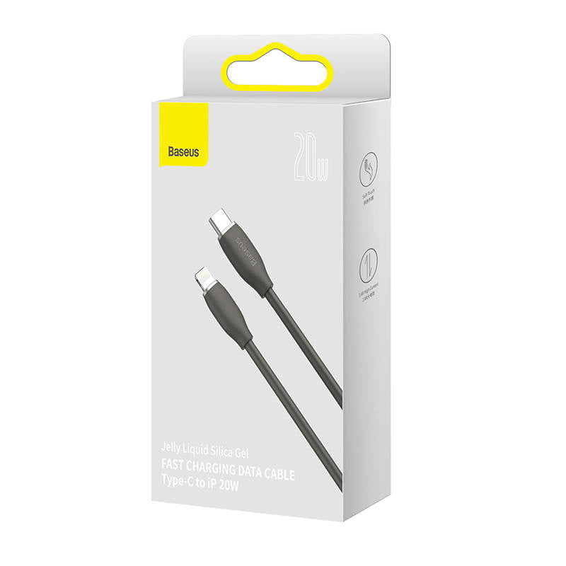 Baseus Jelly cable USB-C to Lightning, 20W, 1,2m (black) - Product Image 5