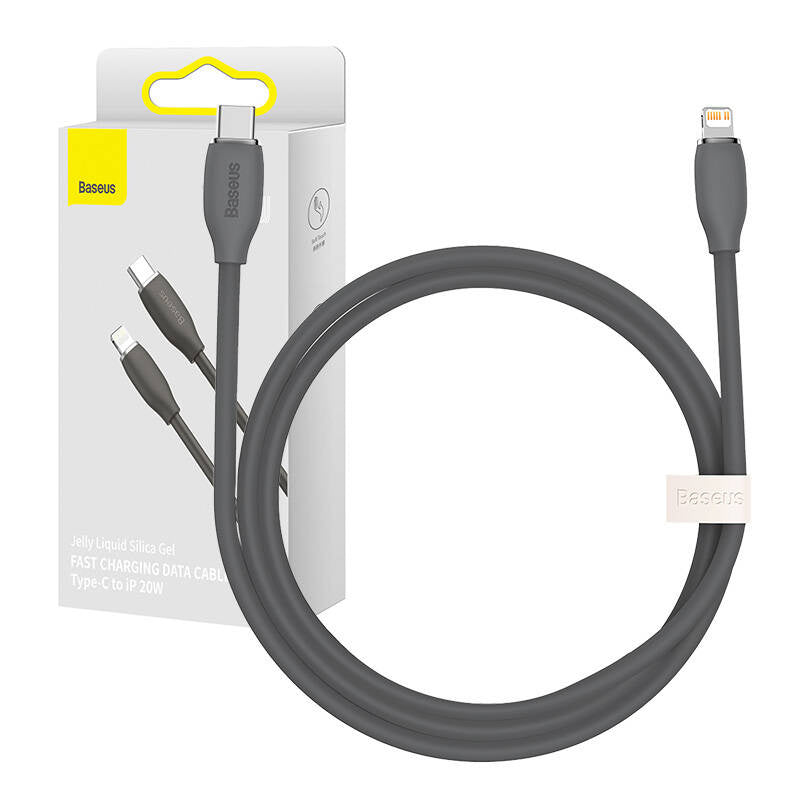 Baseus Jelly cable USB-C to Lightning, 20W, 1,2m (black) - Product Image 7