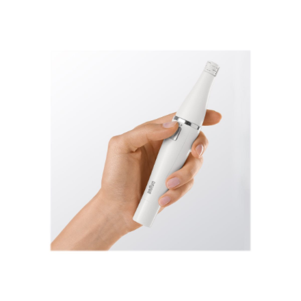 Braun Face Facial Epilator and Brush | SE810 | Number of power levels 1 | Wet & Dry | White/Silver