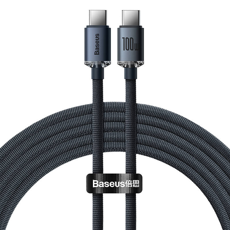 Baseus Crystal Shine cable USB-C to USB-C, 100W, 2m (black) - Product Image 2