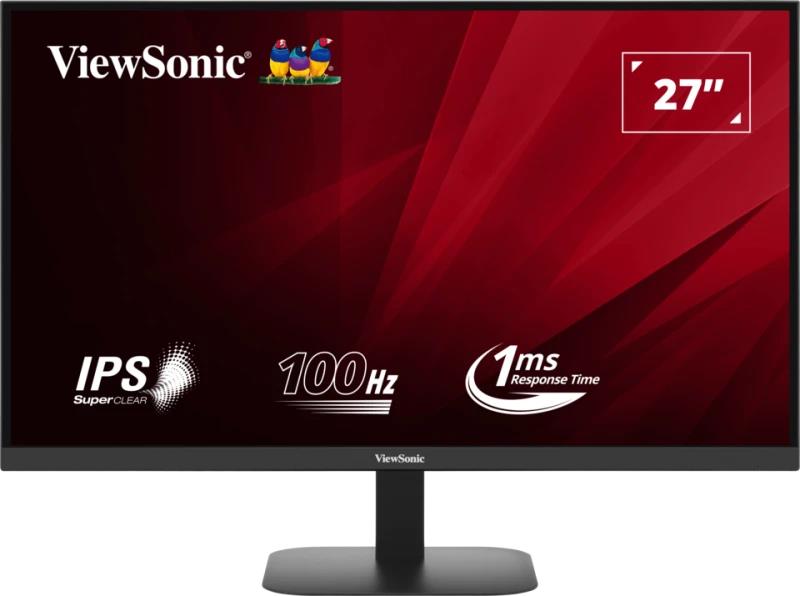 LCD Monitor VIEWSONIC VA2708-2K-HD 27" 4K Panel IPS 2560x1440 100Hz Matte 1 ms Tilt Colour Black VA2708-2K-HD