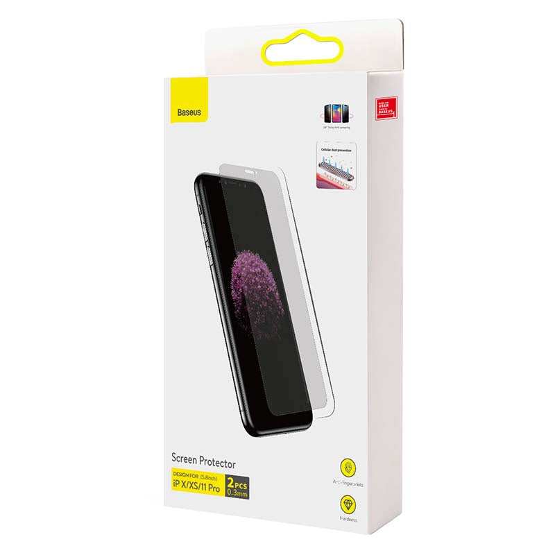 Baseus 0.3mm Screen Protector (2pcs pack) for iPhone X/XS/11 Pro 5.8inch - Product Image 6