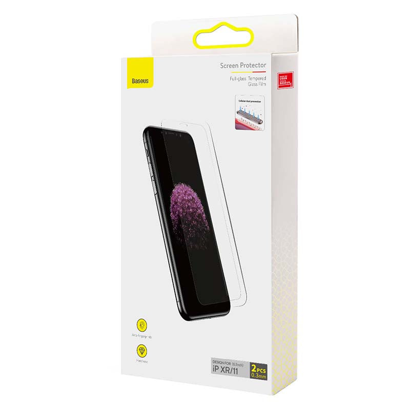 Baseus 0.3mm Full-glass Tempered Glass Film(2pcs pack) for iPhone XR/11 6.1inch - Product Image 6