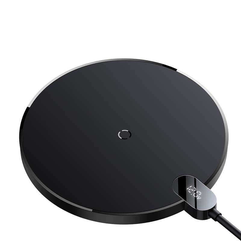 Inductive wireless charger Baseus Digital LED 15W (black) - Product Image 6