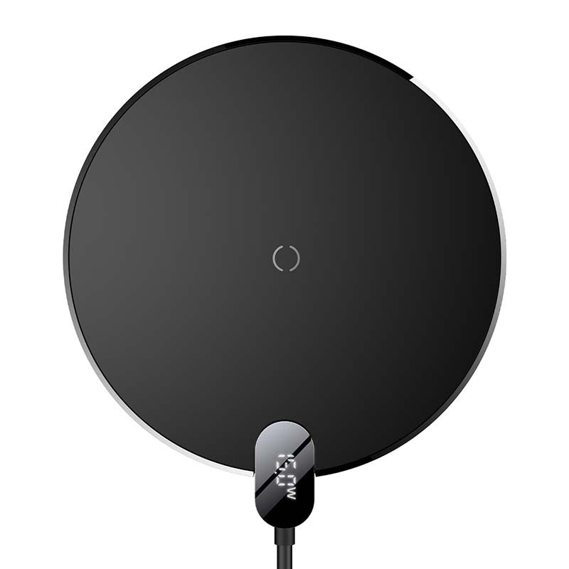 Inductive wireless charger Baseus Digital LED 15W (black) - Product Image 2
