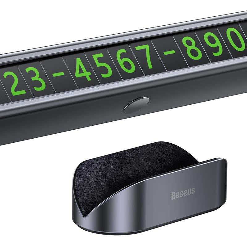 Baseus Square Bar Temporary Parking Number Plate (Black) - Product Image 5