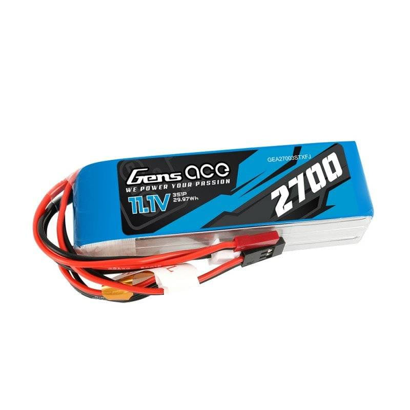 Akku Gens Ace 2700mAh 11,1V TX 3S1P Futaba/JST-XHR/JST-SYP
